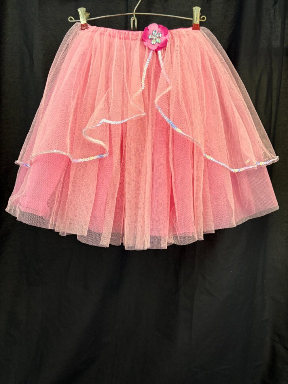Weissman Pink Sequin Flower Dance Tutu Skirt